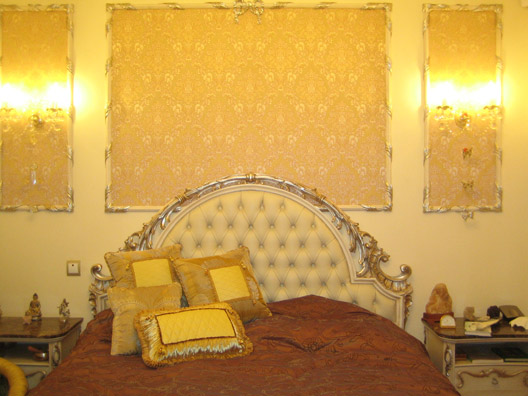 Спальня в золотом шелке
